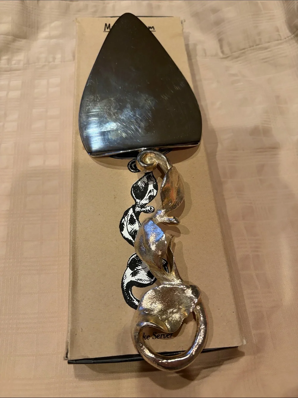 Michael Aram Stainless Steel Vine Cake Server with Sculpted Handle India EUC